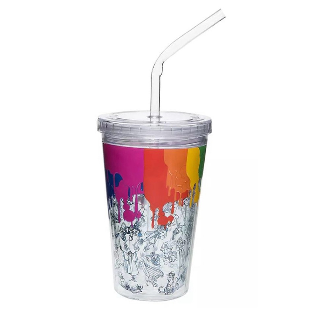 NWT *Discontinued* Disney Ink & Paint Colorful Drip Design Small Tumbler